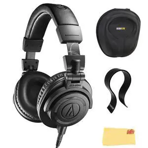 ATH-M50XENSO Wired Monitor Headphones - Black Limited Edition Bundle with Case, Stand, and Austin Bazaar Polishing Cloth ATH-M50XENSO Wired Monitor Headphones - Black Limited Edition Bundle with Case, Stand, and Austin Bazaar Polishing Cloth
