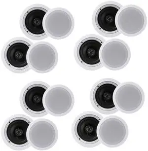 4 Pairs 6.5" 200W in Ceiling Wall Speakers, PDIC1661RD, White | 2 Way Flush Mount Stereo Speaker System Pair, Easy to Install Indoor Home Audio Set for Wide Range of Sound 4 Pairs 6.5" 200W in Ceiling Wall Speakers, PDIC1661RD, White | 2 Way Flush Mount Stereo Speaker System Pair, Easy to Install Indoor Home Audio Set for Wide Range of Sound
