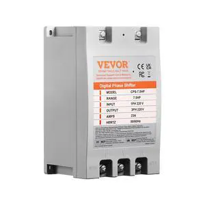 3 Phase Converter - 7.5HP 23A 220V Single Phase to 3 Phase Converter, 220V Input/Output, Digital Phase Shifter for Residential & Light Commercial Use (One Converter for One Motor Only) 3 Phase Converter - 7.5HP 23A 220V Single Phase to 3 Phase Converter, 220V Input/Output, Digital Phase Shifter for Residential & Light Commercial Use (One Converter for One Motor Only)