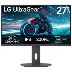 27GS75Q-B 27-inch Ultragear QHD (2560x1440) Gaming Monitor, 180Hz (O/C 200Hz), 1ms, IPS, NVIDIA G-SYNC Compatible, AMD FreeSync, HDR10, Tilt/Height/Pivot Stand, HDMI, DisplayPort, Black 27GS75Q-B 27-inch Ultragear QHD (2560x1440) Gaming Monitor, 180Hz (O/C 200Hz), 1ms, IPS, NVIDIA G-SYNC Compatible, AMD FreeSync, HDR10, Tilt/Height/Pivot Stand, HDMI, DisplayPort, Black