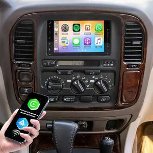 7'' Android Radio for Toyota Land Cruiser 100 1998-2007, Touch Screen Upgrade Car Play Stereo with Carplay/Android Auto/Bluetooth/SWC/GPS/5G/WiFi/DSP/EQ/AHD Backup Camera 7'' Android Radio for Toyota Land Cruiser 100 1998-2007, Touch Screen Upgrade Car Play Stereo with Carplay/Android Auto/Bluetooth/SWC/GPS/5G/WiFi/DSP/EQ/AHD Backup Camera