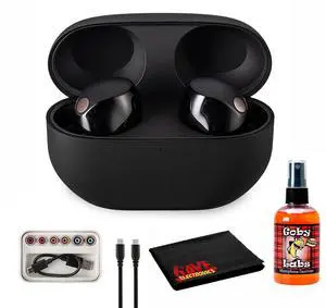 WF-1000XM5 True Wireless Noise Canceling Earbuds (Black) Hi-Res Audio, Bluetooth 5.3, Adaptive ANC, Built-in Microphone with Goby Labs Cleaner and Microfiber Cloth Bundle WF-1000XM5 True Wireless Noise Canceling Earbuds (Black) Hi-Res Audio, Bluetooth 5.3, Adaptive ANC, Built-in Microphone with Goby Labs Cleaner and Microfiber Cloth Bundle