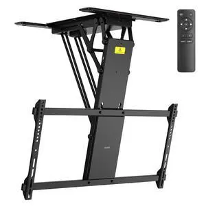 Black Electric Ceiling TV Mount for 40 to 85 in Screens, MOUNT-E-FD85 | Large Motorized Flip Down TV Mount, Pitched Roof VESA Mount, Heavy Duty Steel Design, Low Profile, Master Pack, Holds 110 lbs Black Electric Ceiling TV Mount for 40 to 85 in Screens, MOUNT-E-FD85 | Large Motorized Flip Down TV Mount, Pitched Roof VESA Mount, Heavy Duty Steel Design, Low Profile, Master Pack, Holds 110 lbs