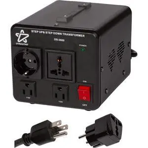 Dynastar Step Up & Step Down Voltage Converter and Transformer, 110-220 to 220-240 Volts; Heavy Duty, Extra Durable Coil, 5-Year-, 3500 Watts Dynastar Step Up & Step Down Voltage Converter and Transformer, 110-220 to 220-240 Volts; Heavy Duty, Extra Durable Coil, 5-Year-, 3500 Watts