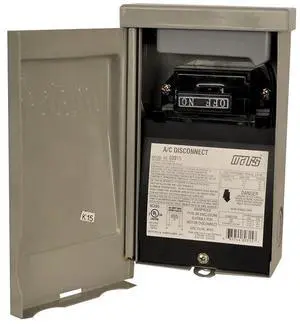 83915 - 60A Non-Fused A/C Disconnect w/ Side Open, Internal Surge Protector (240V) 83915 - 60A Non-Fused A/C Disconnect w/ Side Open, Internal Surge Protector (240V)