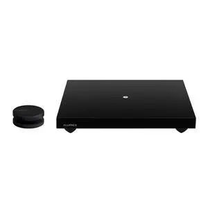 Turntable Isolation Base Anti-Vibration Wood Platform and HiFi Vinyl Record Weight Stabilizer with Rubberized Finish - Piano Black Turntable Isolation Base Anti-Vibration Wood Platform and HiFi Vinyl Record Weight Stabilizer with Rubberized Finish - Piano Black