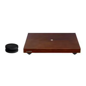 Turntable Isolation Base Anti-Vibration Wood Platform and HiFi Vinyl Record Weight Stabilizer with Rubberized Finish - Natural Walnut Turntable Isolation Base Anti-Vibration Wood Platform and HiFi Vinyl Record Weight Stabilizer with Rubberized Finish - Natural Walnut