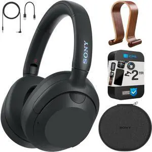 ULT WEAR Noise Canceling Wireless Headphones with Alexa Built-in, Massive Bass and Comfortable Design, Black WHULT900N/B Bundle with 2 YR Enhanced Protection Pack and Wooden Headphone Stand ULT WEAR Noise Canceling Wireless Headphones with Alexa Built-in, Massive Bass and Comfortable Design, Black WHULT900N/B Bundle with 2 YR Enhanced Protection Pack and Wooden Headphone Stand