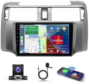 9 Inch Android 13 Car Stereo for Toyota 4Runner 2009-2019 IPS Touch Screen Double Din Car Radio Receiver w/Wireless Carplay Android Auto GPS Navigation Bluetooth WiFi SWC BT Backup Camera Mic, 2+32G 9 Inch Android 13 Car Stereo for Toyota 4Runner 2009-2019 IPS Touch Screen Double Din Car Radio Receiver w/Wireless Carplay Android Auto GPS Navigation Bluetooth WiFi SWC BT Backup Camera Mic, 2+32G