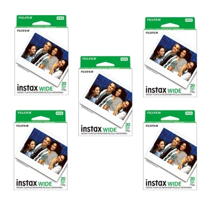 5 Pack 20-Pack Instax Wide Instant Color Print Film, ISO 800 5 Pack 20-Pack Instax Wide Instant Color Print Film, ISO 800