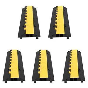 5 Pack Rubber Cable Protector Ramp 2 Channel Heavy Duty 66,000 lbs Load Capacity Cable Wire Cord Cover Ramp Speed Bump Driveway Hose Cable Ramp Protective Cover (2-Channel, 5 Pack-66,000 lbs) 5 Pack Rubber Cable Protector Ramp 2 Channel Heavy Duty 66,000 lbs Load Capacity Cable Wire Cord Cover Ramp Speed Bump Driveway Hose Cable Ramp Protective Cover (2-Channel, 5 Pack-66,000 lbs)