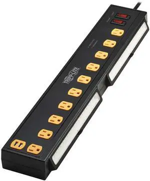 Heavy Duty Surge Protector Power Strip with Work Lights, 10-Outlets for Industrial & Garage, 2 USB Ports, 10ft Power Cord, 4500 Joules, 150,000 Insurance (TLP1010USB) Heavy Duty Surge Protector Power Strip with Work Lights, 10-Outlets for Industrial & Garage, 2 USB Ports, 10ft Power Cord, 4500 Joules, 150,000 Insurance (TLP1010USB)