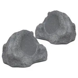 Pair of 2-Way 8" High Fidelity Passive Outdoor Rock Speakers, Weather-Resistant, 70V/100V/8-Ohm, Commercial Installation for Garden, Yard, Deck, Gray (ROCK-82G-PAIR) Pair of 2-Way 8" High Fidelity Passive Outdoor Rock Speakers, Weather-Resistant, 70V/100V/8-Ohm, Commercial Installation for Garden, Yard, Deck, Gray (ROCK-82G-PAIR)
