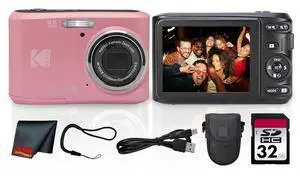 PIXPRO FZ45 16MP 4X Zoom Digital Camera (FZ45PK) Bundle | For Travel, Family & Everyday Photography | Wide-Angle Lens | Full HD Video | 4x Optical Zoom + 32GB Memory Card + Case PIXPRO FZ45 16MP 4X Zoom Digital Camera (FZ45PK) Bundle | For Travel, Family & Everyday Photography | Wide-Angle Lens | Full HD Video | 4x Optical Zoom + 32GB Memory Card + Case