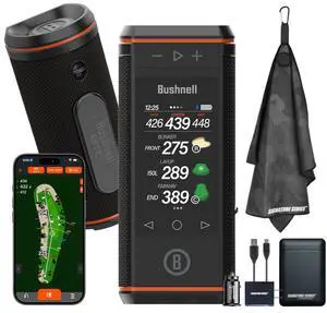 Bushnell Golf Wingman HD GPS Speaker with Color Touchscreen, Audible and Visual Front/Center/Back with Powerful 360 Degree Audio, Hazard Distances. Full Hole View and Signature Series Power Bundle Bushnell Golf Wingman HD GPS Speaker with Color Touchscreen, Audible and Visual Front/Center/Back with Powerful 360 Degree Audio, Hazard Distances. Full Hole View and Signature Series Power Bundle