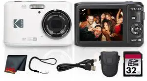 PIXPRO FZ45 16MP 4X Zoom Digital Camera (White) (FZ45WH) Bundle | For Travel, Family & Everyday Photography | Wide-Angle Lens | Full HD Video | 4x Optical Zoom + 32GB Memory Card + Case PIXPRO FZ45 16MP 4X Zoom Digital Camera (White) (FZ45WH) Bundle | For Travel, Family & Everyday Photography | Wide-Angle Lens | Full HD Video | 4x Optical Zoom + 32GB Memory Card + Case