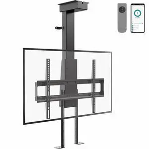 Motorized Drop Down Ceiling TV Mount for 37 to 65 inch Screens, Vertical Electric Television Bracket with Remote Control, Compact Design for Enclosures, Holds 132 lbs, Black, MOUNT-E-DN65 Motorized Drop Down Ceiling TV Mount for 37 to 65 inch Screens, Vertical Electric Television Bracket with Remote Control, Compact Design for Enclosures, Holds 132 lbs, Black, MOUNT-E-DN65