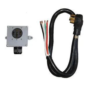50A Autoformer Internal Wiring Kit, 5 ft Cable, Weatherproof | Clean in-bay hardwire install with 5 ft power cable, male plug & mountable receptacle 50A Autoformer Internal Wiring Kit, 5 ft Cable, Weatherproof | Clean in-bay hardwire install with 5 ft power cable, male plug & mountable receptacle