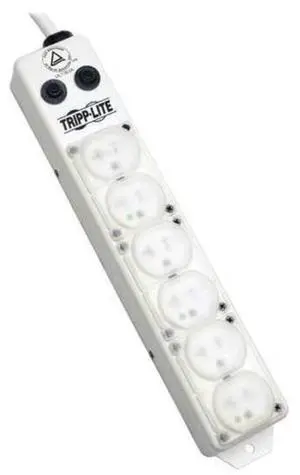 Outlet Strip, Hospital Grade, 6 5-15R-HG, 5-15P-HG, 7 ft., White PS-607-HG-OEM - 1 Each Outlet Strip, Hospital Grade, 6 5-15R-HG, 5-15P-HG, 7 ft., White PS-607-HG-OEM - 1 Each