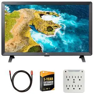 24LQ520S-PU 24 inch Class LED HD Smart TV with webOS Bundle with Deco Gear 6FT 4K HDMI 2.0 Cable, 6-Outlet Surge Adapter with Night Light and 1 YR CPS Enhanced Protection Pack 24LQ520S-PU 24 inch Class LED HD Smart TV with webOS Bundle with Deco Gear 6FT 4K HDMI 2.0 Cable, 6-Outlet Surge Adapter with Night Light and 1 YR CPS Enhanced Protection Pack