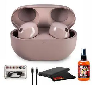 WF-1000XM5 True Wireless Noise Canceling Earbuds (Pink) Hi-Res Audio, Bluetooth 5.3, Adaptive ANC, Built-in Microphone with Goby Labs Cleaner and P-Bank Bundle WF-1000XM5 True Wireless Noise Canceling Earbuds (Pink) Hi-Res Audio, Bluetooth 5.3, Adaptive ANC, Built-in Microphone with Goby Labs Cleaner and P-Bank Bundle