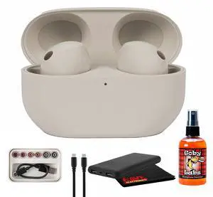 WF-1000XM5 True Wireless Noise Canceling Earbuds (Silver) Hi-Res Audio, Bluetooth 5.3, Adaptive ANC, Built-in Microphone with Goby Labs Cleaner and P-Bank Bundle WF-1000XM5 True Wireless Noise Canceling Earbuds (Silver) Hi-Res Audio, Bluetooth 5.3, Adaptive ANC, Built-in Microphone with Goby Labs Cleaner and P-Bank Bundle