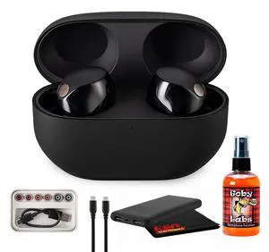 WF-1000XM5 True Wireless Noise Canceling Earbuds (Black) Hi-Res Audio, Bluetooth 5.3, Adaptive ANC, Built-in Microphone with Goby Labs Cleaner and P-Bank Bundle WF-1000XM5 True Wireless Noise Canceling Earbuds (Black) Hi-Res Audio, Bluetooth 5.3, Adaptive ANC, Built-in Microphone with Goby Labs Cleaner and P-Bank Bundle