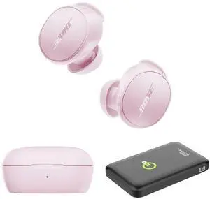 New QuietComfort Wireless Noise Cancelling Earbuds, Lifestyle Bluetooth Earbuds with Active Noise Cancellation, Up to 8.5 Hours of Battery Life with Green Extreme Portable Charger (Petal Pink) New QuietComfort Wireless Noise Cancelling Earbuds, Lifestyle Bluetooth Earbuds with Active Noise Cancellation, Up to 8.5 Hours of Battery Life with Green Extreme Portable Charger (Petal Pink)