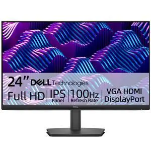 E24 Series 24" FHD 100Hz Monitor, Flat IPS LCD 1000:1 Contrast Ratio, 16:9 Anti-Glare, VESA, Ultra Thin bezels, 1 x DisplayPort, 1 x HDMI, 1 x VGA Black E24 Series 24" FHD 100Hz Monitor, Flat IPS LCD 1000:1 Contrast Ratio, 16:9 Anti-Glare, VESA, Ultra Thin bezels, 1 x DisplayPort, 1 x HDMI, 1 x VGA Black