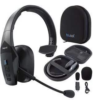 BlueParrott B550-XT Voice Controlled Bluetooth Headset with Noise Cancelling Microphone and 300-FT Wireless Range for iOS and Android Bundle Headphones Carrying Case BlueParrott B550-XT Voice Controlled Bluetooth Headset with Noise Cancelling Microphone and 300-FT Wireless Range for iOS and Android Bundle Headphones Carrying Case