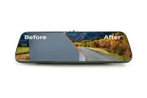 Transparent Trailer Rear Vision System w/ Ultra Wide Display Mirror and CMOS Camera TRNS - 2110 Universal Fit for Trailers | Edge to Edge Image Mirror | Quick Connect/Disconnect Harness Transparent Trailer Rear Vision System w/ Ultra Wide Display Mirror and CMOS Camera TRNS - 2110 Universal Fit for Trailers | Edge to Edge Image Mirror | Quick Connect/Disconnect Harness
