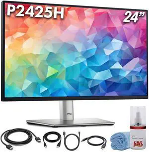 P2425H 24" FHD 100Hz Monitor + Cleaning Kit Bundle | 16:9 IPS Computer Monitor with Stand Bundle | Full HD 1920 x 1080 LED Display | DisplayPort + USB 3.0 Cable P2425H 24" FHD 100Hz Monitor + Cleaning Kit Bundle | 16:9 IPS Computer Monitor with Stand Bundle | Full HD 1920 x 1080 LED Display | DisplayPort + USB 3.0 Cable