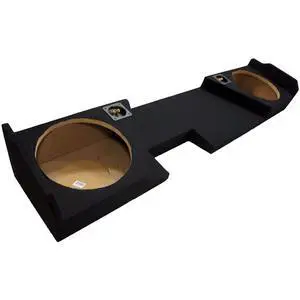 Dual 12" Sub Box Fits 2014-2018 GMC Sierra Double Cab Subwoofer Enclosure | Vehicle-specific woofer housing, room for 2 twelve-inch drivers, made for late-model trucks Dual 12" Sub Box Fits 2014-2018 GMC Sierra Double Cab Subwoofer Enclosure | Vehicle-specific woofer housing, room for 2 twelve-inch drivers, made for late-model trucks