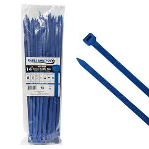 Tefzel Cable Ties ETFE, 14 Inch 100 Pcs, 50 Lbs Test, Blue | High Temp Zip Ties UV, Chemical Resistant, Non-Corrosive, Ideal for Hot, Cold, and Industrial Applications Tefzel Cable Ties ETFE, 14 Inch 100 Pcs, 50 Lbs Test, Blue | High Temp Zip Ties UV, Chemical Resistant, Non-Corrosive, Ideal for Hot, Cold, and Industrial Applications