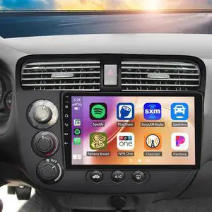 Android Radio for Honda Civic 2000-2005 with Wireless Carplay/Android Auto, Car Radio Stereo 9 Inch Touch Screen for Corolla with GPS Navigation/Bluetooth/Backup Camera 2+32G Android Radio for Honda Civic 2000-2005 with Wireless Carplay/Android Auto, Car Radio Stereo 9 Inch Touch Screen for Corolla with GPS Navigation/Bluetooth/Backup Camera 2+32G