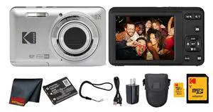 PIXPRO FZ55 Digital Camera (Silver) | 16MP Sensor, 5X Optical Zoom, 28mm Wide-Angle Lens & Full HD Video | Great for Travel & Beginner Photography (FZ55SR) + 32GB Card + Case + Cleaning Cloth PIXPRO FZ55 Digital Camera (Silver) | 16MP Sensor, 5X Optical Zoom, 28mm Wide-Angle Lens & Full HD Video | Great for Travel & Beginner Photography (FZ55SR) + 32GB Card + Case + Cleaning Cloth