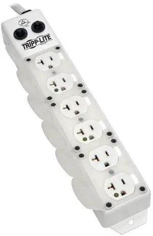 Safe-IT Hospital-Grade Power Strip, 6 20A HG Outlets, Approved for Patient-Care Vicinity, UL 1363A Compliant, 7 Ft / 2.1M Cord, NEMA 5-20P-HG Plug, Life (PS607HG20AOEM) Safe-IT Hospital-Grade Power Strip, 6 20A HG Outlets, Approved for Patient-Care Vicinity, UL 1363A Compliant, 7 Ft / 2.1M Cord, NEMA 5-20P-HG Plug, Life (PS607HG20AOEM)