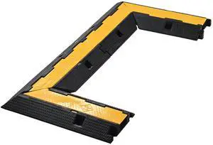 U-Turn Corner for 1-Channel Cable Protector Ramp, Heavy Duty Rubber | Cord Cover, 22,000 Lbs Load Capacity, Modular Drive Over Hose Protector U-Turn Corner for 1-Channel Cable Protector Ramp, Heavy Duty Rubber | Cord Cover, 22,000 Lbs Load Capacity, Modular Drive Over Hose Protector