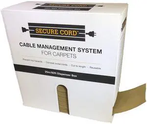 Cable Management System for Carpeted Surfaces, Removable and Reusable (82 feet, Taupe) Cable Management System for Carpeted Surfaces, Removable and Reusable (82 feet, Taupe)