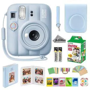 Instax Mini 13 Blue Instant Camera with 20-Sheet Film Set | Includes Instax Mini 13 camera, 20-sheet film, carrying case, photo album, color filters, and assorted photo frames Instax Mini 13 Blue Instant Camera with 20-Sheet Film Set | Includes Instax Mini 13 camera, 20-sheet film, carrying case, photo album, color filters, and assorted photo frames