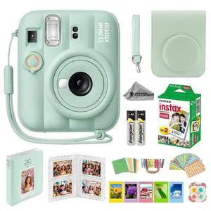 Instax Mini 13 Green Instant Camera with 20-Sheet Film Set | Includes Instax Mini 13 camera, 20-sheet film, carrying case, photo album, color filters, and assorted photo frames Instax Mini 13 Green Instant Camera with 20-Sheet Film Set | Includes Instax Mini 13 camera, 20-sheet film, carrying case, photo album, color filters, and assorted photo frames