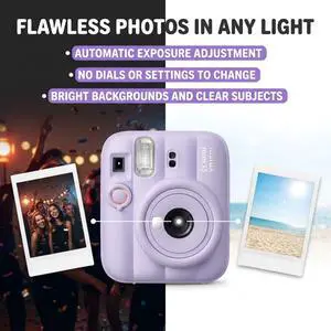 Instax Mini 13 Purple Instant Camera with 20-Sheet Film Set | Includes Instax Mini 13 camera, 20-sheet film, carrying case, photo album, color filters, and assorted photo frames Instax Mini 13 Purple Instant Camera with 20-Sheet Film Set | Includes Instax Mini 13 camera, 20-sheet film, carrying case, photo album, color filters, and assorted photo frames
