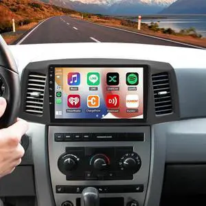 Android Radio for Jeep Grand Cherokee 2004-2007 with Wireless Carplay/Android Auto, Car Radio Stereo 10 Inch Touch Screen for Corolla with GPS Navigation/Bluetooth/Backup Camera 2+32G Android Radio for Jeep Grand Cherokee 2004-2007 with Wireless Carplay/Android Auto, Car Radio Stereo 10 Inch Touch Screen for Corolla with GPS Navigation/Bluetooth/Backup Camera 2+32G