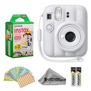 Instax Mini 13 Clay White Instant Camera with 20-Sheet Film | Includes Instax Mini 13 Clay White Camera, 20-Sheet Mini Film & 20 Sticker Frames for creative instant photos Instax Mini 13 Clay White Instant Camera with 20-Sheet Film | Includes Instax Mini 13 Clay White Camera, 20-Sheet Mini Film & 20 Sticker Frames for creative instant photos