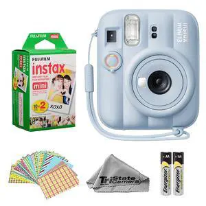 Instax Mini 13 Frost Blue Instant Camera with 20-Sheet Film | Includes Instax Mini 13 Frost Blue Camera, 20-Sheet Mini Film, and 20 Sticker Frames for creative instant photos Instax Mini 13 Frost Blue Instant Camera with 20-Sheet Film | Includes Instax Mini 13 Frost Blue Camera, 20-Sheet Mini Film, and 20 Sticker Frames for creative instant photos