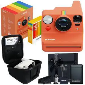 Polaroid Now+ 3rd Generation Bluetooth i-Type Instant Camera with 16 Color Film Photos, Coral | App Controlled with Signature Series Gift Bundle Polaroid Now+ 3rd Generation Bluetooth i-Type Instant Camera with 16 Color Film Photos, Coral | App Controlled with Signature Series Gift Bundle