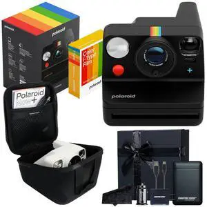 Polaroid Now+ 3rd Generation Bluetooth i-Type Instant Camera with 16 Color Film Photos, Black | App Controlled with Signature Series Gift Bundle Polaroid Now+ 3rd Generation Bluetooth i-Type Instant Camera with 16 Color Film Photos, Black | App Controlled with Signature Series Gift Bundle