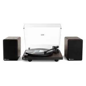 Turntable System Includes T1 Vinyl Record Player & M1 Bookshelf Monitors, Built-In Bluetooth 5.0 Connectivity, Supports 33-1/3 and 45 RPM Vinyl Record, Wireless Music Streaming (Espresso) Turntable System Includes T1 Vinyl Record Player & M1 Bookshelf Monitors, Built-In Bluetooth 5.0 Connectivity, Supports 33-1/3 and 45 RPM Vinyl Record, Wireless Music Streaming (Espresso)