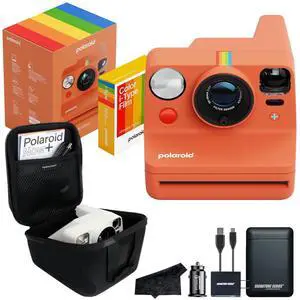 Polaroid Now+ 3rd Generation Bluetooth i-Type Instant Camera with 16 Color Film Photos, Coral | App Controlled with Signature Series Power Bundle Polaroid Now+ 3rd Generation Bluetooth i-Type Instant Camera with 16 Color Film Photos, Coral | App Controlled with Signature Series Power Bundle