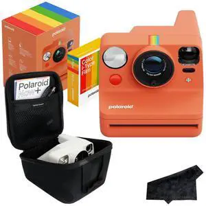Polaroid Now+ 3rd Generation Bluetooth i-Type Instant Camera with 16 Color Film Photos, Coral | App Controlled with Signature Series Case Bundle Polaroid Now+ 3rd Generation Bluetooth i-Type Instant Camera with 16 Color Film Photos, Coral | App Controlled with Signature Series Case Bundle